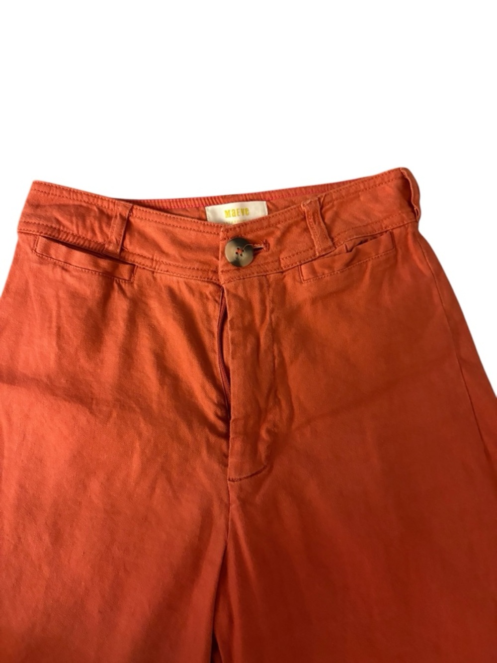 Maeve Rust Orange High-Waist Pants - Picture 4 of 6